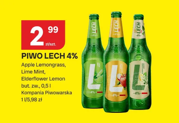 Piwo Lech 4% Elderflower Lemon promocja w Chorten