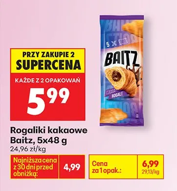 Rogaliki kakaowe 5x48 g promocja w Biedronka