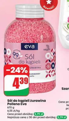 Sól do kąpieli żurawina promocja w Dino