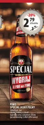 Piwo Specjal Jasny Pełny promocja w Arhelan