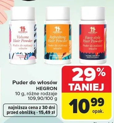 Puder do włosów Hegron promocja w Carrefour