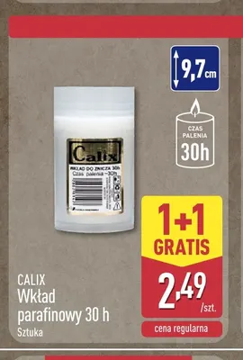 Wkład parafinowy 30 h Calix promocja w Aldi