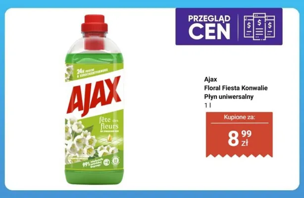 Płyn uniwersalny Ajax Floral Fiesta Konwalie promocja w Biedronka