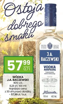 Wódka J.A. Baczewski promocja w Twój Market