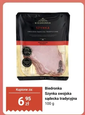 Szynka swojska Biedronka sądecka tradycyjna promocja w Biedronka