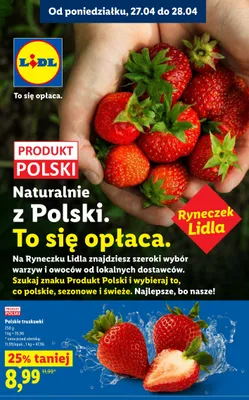 Truskawki polskie promocja w Lidl
