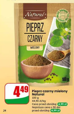 Pieprz czarny mielony promocja w Dino