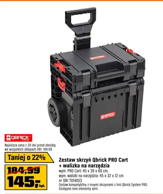 Zestaw skrzyń Qbrick PRO Cart + walizka na narzędzia promocja w OBI