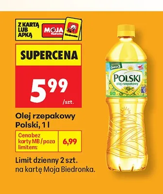 Olej rzepakowy Polski promocja w Biedronka