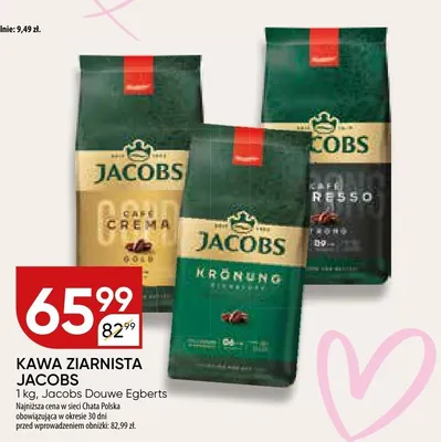 Kawa ziarnista Jacobs promocja w Chata Polska