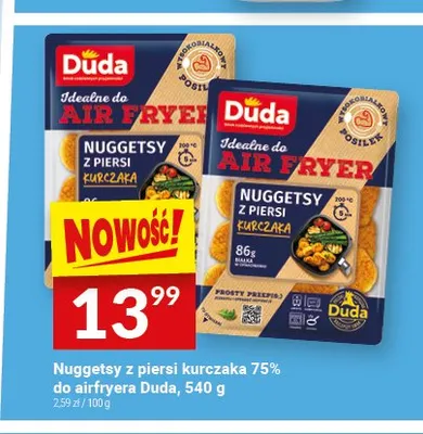 Nuggetsy z piersi kurczaka 75% do airfryera Duda promocja w Twój Market