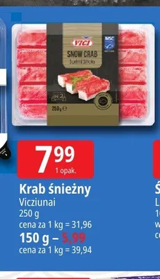 Krab śnieżny Viciunai promocja w Leclerc