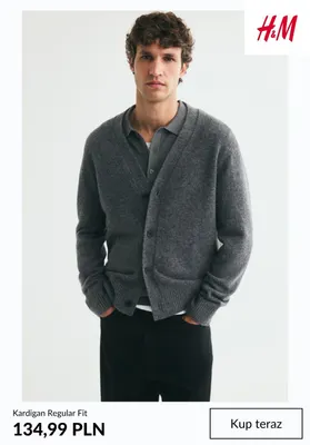 Kardigan Regular Fit H & M promocja w H&M