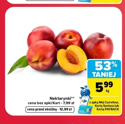 Nektarynki promocja w Carrefour Market