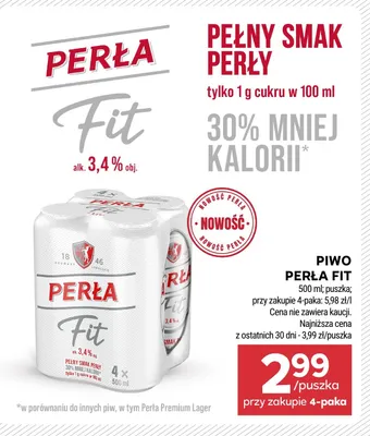 Piwo Perła Fit promocja w Stokrotka