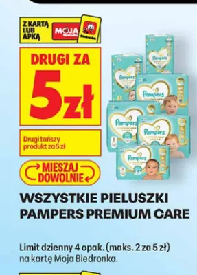 Pieluszki Pampers Premium Care promocja w Biedronka