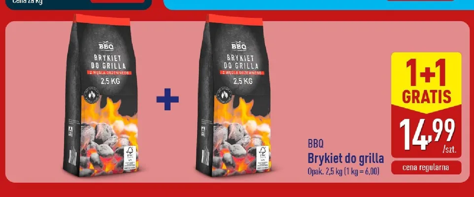 Brykiet do grilla BBQ promocja w Aldi