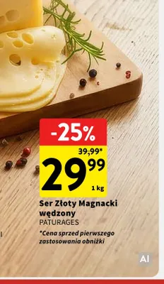 Ser Złoty Magnacki wędzony Pâturages promocja w Intermarche