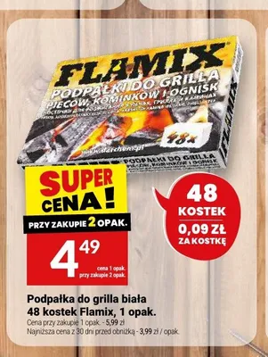 Podpałka do grilla biała Flamix promocja w Twój Market