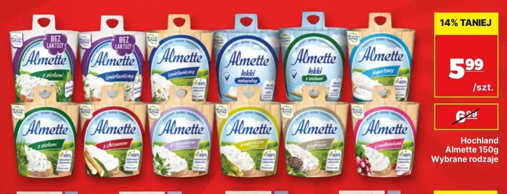 Serek twarogowy Almette z czosnkiem promocja w API Market