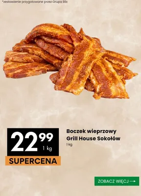 Boczek wieprzowy Grill House Sokołów promocja w Delikatesy Centrum