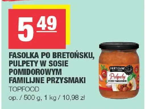 Fasolka po bretońsku, pulpety w sosie pomidorowym familijne przysmaki promocja w SPAR
