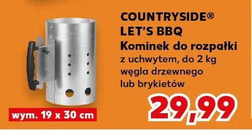 Kominek do rozpałki z uchwytem do 2kg węgla drzewnego lub brykietów promocja w Kaufland