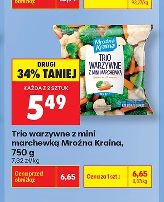 Trio warzywne z mini marchewką Mroźna Kraina promocja w Biedronka