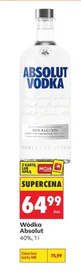 Wódka Absolut 40% promocja w Biedronka