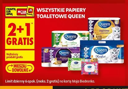 Papiery toaletowe Queen promocja w Biedronka