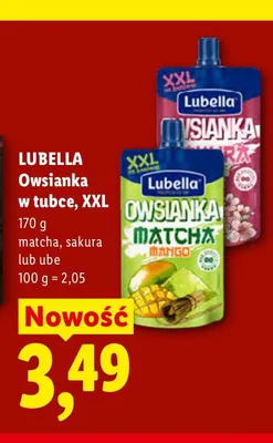 Owsianka w tubce Lubella Matcha Mango XXL promocja w Lidl