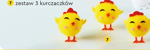 Zestaw 3 kurczaczków do koszyczka wielkanocnego promocja w Biedronka