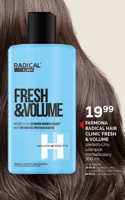 Prebiotyczny szampon normalizujący Radical Hair Clinic Fresh & Volume promocja w Ziko Dermo