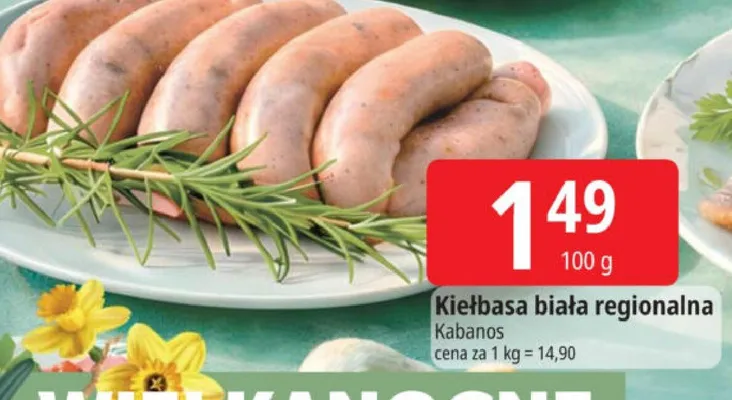 Kiełbasa biała regionalna promocja w Leclerc