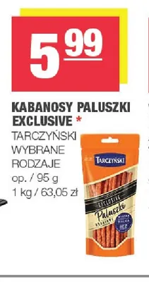 Kabanosy Paluszki Exclusive Tarczyński promocja w SPAR