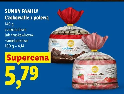 Czokowafle z polewą czekoladowe Sunny Family promocja w Lidl