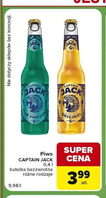 Piwo Captain Jack Blue Pineapple promocja w Carrefour Express