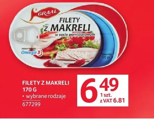 Filety z makreli Graal promocja w Selgros