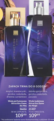 Woda perfumowana Attraction Game dla Niej promocja w AVON