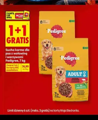 Sucha karma dla psa z wołowiną i warzywami Pedigree promocja w Biedronka