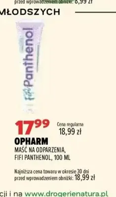 Maść na odparzenia Fifi Panthenol Opharm promocja w Drogerie Natura