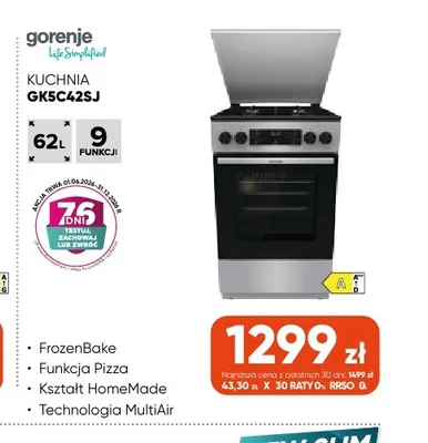 Kuchnia GK5C42SJ Gorenje promocja w Max Elektro