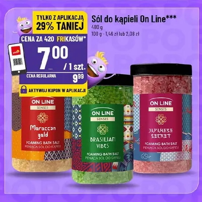 Sól do kąpieli On Line Moroccan Gold promocja w POLOmarket