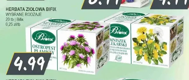 Herbata ziołowa Bifix promocja w Słoneczko