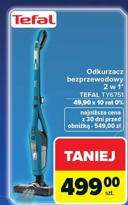 Odkurzacz bezprzewodowy 2 w 1 promocja w Carrefour