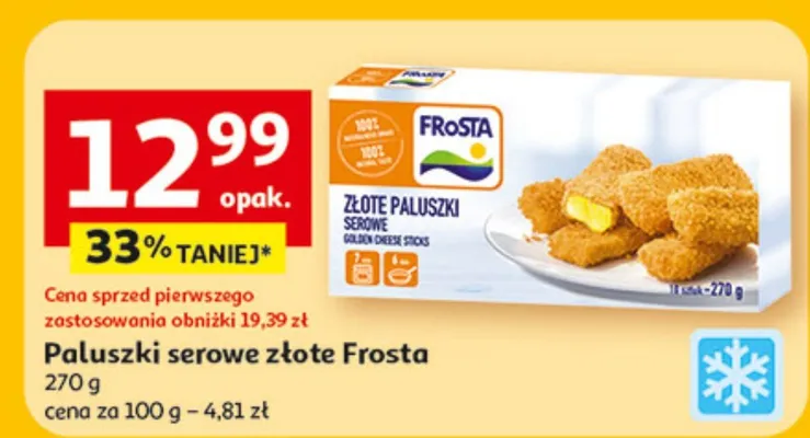 Paluszki serowe złote promocja w Auchan