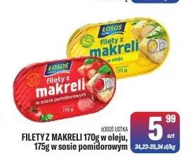 Filety z makreli w sosie pomidorowym Łosoś Ustka promocja w Tomi Markt