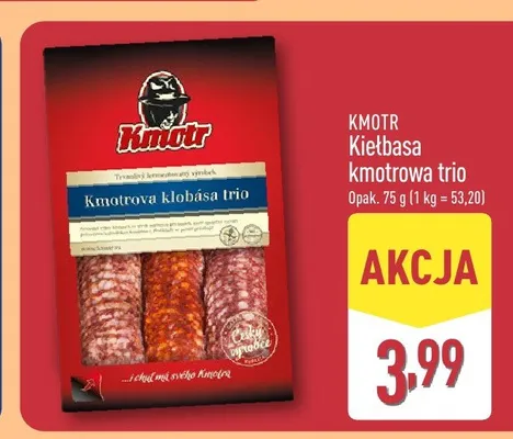 Kiełbasa kmotrowa trio Kmotr promocja w Aldi