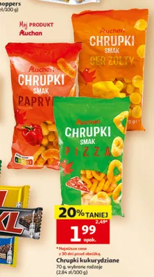 Chrupki kukurydziane o smaku papryki Auchan promocja w Auchan