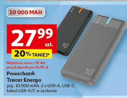 Powerbank Tracer Energo 10000mAh promocja w Auchan